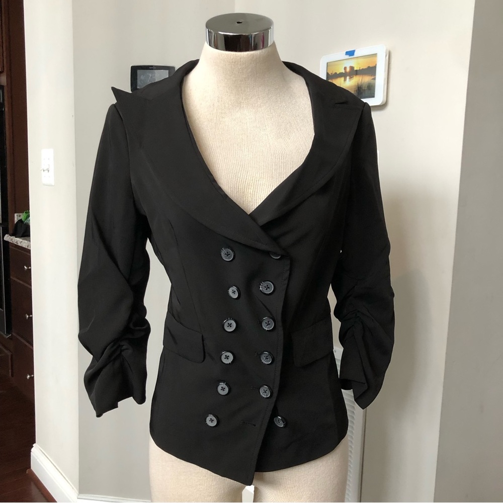 Laundry Double Breasted Soft Jacket With Ruched S… - image 3